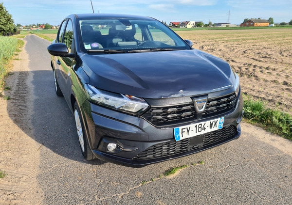 Dacia Sandero cena 27400 przebieg: 9770, rok produkcji 2021 z Witnica małe 254